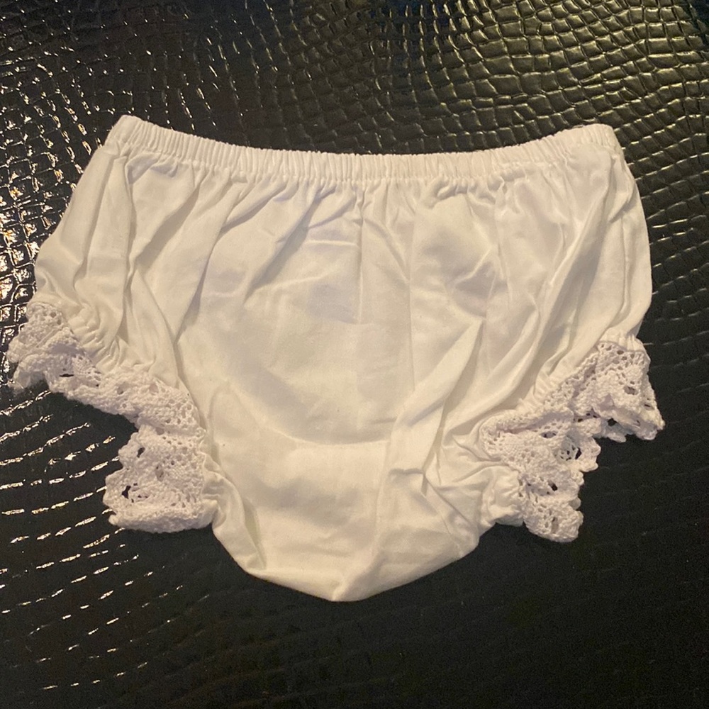 Crochet Trim Leg Bloomers/Diaper Cover
